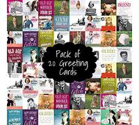 Emotional Rescue Paquete de 20 tarjetas de felicitación de cumpleaños para él para ella, divertidos sobres de humor incluidos, paquete múltiple, Multi1-Emo