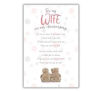 Emotional Rescue Tarjeta de aniversario para esposa, multicolor, 159 mm x 235 mm
