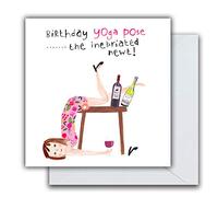 Emotional Rescue Tarjeta de cumpleaños para ella, tarjeta de cumpleaños divertida, tarjeta de cumpleaños de yoga, tarjeta de cumpleaños femenina, 163 mm x 163 mm