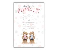 Emotional Rescue Tarjeta de felicitación para el día de la boda, una receta para la vida casada. Tarjeta de boda con texto en inglés Take a Man and Woman