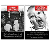 Emotional Rescue Tarjetas de Navidad multipaquete, 10 divertidas tarjetas de Navidad, 2 diseños diferentes, paquete de 10 tarjetas de Navidad, divertidas tarjetas de Navidad