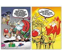 Emotional Rescue Tarjetas de Navidad multipaquete, 10 divertidas tarjetas de Navidad, 2 diseños diferentes, paquete de 10 tarjetas de Navidad, divertidas tarjetas de Navidad
