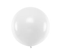 PartyDeco Globo gigante Emozionarsi 1 metro redondo blanco pastel 1 pieza