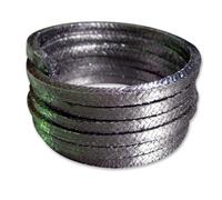 Empaquetadura trenzada de grafito, varilla de alambre de grafito, sello de válvula de bomba, sellado de relleno de grafito, empaquetadura de casquillo de grafito, longitud de cuerda de 2 m(6*6mm)