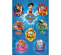 Empireposter Póster de la Patrulla Canina con Escudo de la Serie de televisión de Tiere Hunde Kinder Fernseh, Grösse 61 x 91,5 cm
