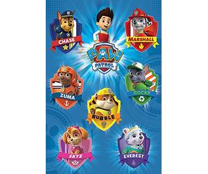 Empireposter Póster de la Patrulla Canina con Escudo de la Serie de televisión de Tiere Hunde Kinder Fernseh, Grösse 61 x 91,5 cm