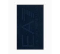 Emporio Armani Toalla de playa EA7 algodón con maxi logo tono sobre tono Armani Blue
