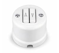 Empotrable de porcelana retro con doble pulsador, todo en uno, serie QR1, color blanco