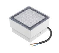Empotrable de suelo de adoquines LED CUS para exterior IP67 angular 10 x 10cm
