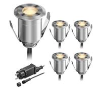 Empotrable de suelo LED BINO para exterior IP67 32mm Ø blanco cálido juego de