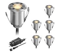 Empotrable de suelo LED BINO para exterior IP67 32mm Ø blanco cálido juego de