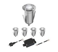 Empotrable de suelo LED GLOX para exterior IP67 aluminio redondo 35mm Ø blanco