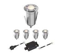 Empotrable de suelo LED GLOX para exterior IP67 aluminio redondo 35mm Ø blanco