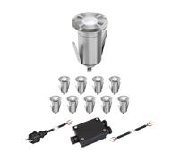 Empotrable de suelo LED GLOX para exterior IP67 aluminio redondo 35mm Ø blanco