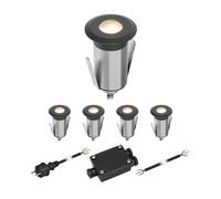 Empotrable de suelo LED GLOX para exterior IP67 antracita redondo 35mm Ø blanco
