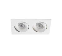 Empotrable doble cuadrado orientable de techo Faro Barcelona ARGON 43403 Blanco