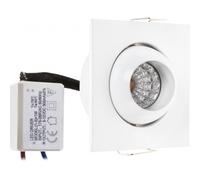 Empotrable orientable cuad. 1w 4000k blanco centavo 65lm 2,5x5x5 cm co