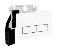 Empyreal Placa Actuador para Geberit Duofix Sigma/Delta/BASIC Blanco Mate | Panel Frontal Reemplazo Para Cisterna de Inodoro Empotrada, Placa Repuesto Doble Descarga, Accesorio Completo Con Cisterna