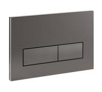 Empyreal placa actuador reemplazo panel frontal de cisterna de inodoro, con juego de varillas de descarga y marco de fijación, para Geberit Sigma 01,20,30, descarga doble(Gris oscuro)