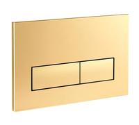 Empyreal placa actuador reemplazo panel frontal de cisterna de inodoro, con juego de varillas de descarga y marco de fijación, para Geberit Sigma 01,20,30, descarga doble(Oro Mate)