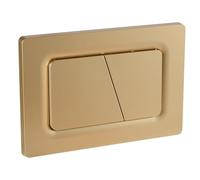Empyreal placa actuador reemplazo panel frontal de cisterna de inodoro, con juego de varillas de descarga y marco de fijación, para Geberit Sigma 01,20,30, descarga doble(Oro Mate)