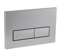 Empyreal placa actuador reemplazo panel frontal de cisterna de inodoro, con juego de varillas de descarga y marco de fijación, para Geberit Sigma 01,20,30, descarga doble(Plata Mate)