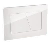 Empyreal placa actuador reemplazo panel frontal de cisterna de inodoro, con juego de varillas de descarga y marco de fijación, para Geberit Sigma 01,20,30, descarga doble(Blanco glaciar)