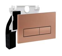 Empyreal placa actuador reemplazo panel frontal de cisterna de inodoro, Placa de actuador compatible con Geberit Duofix Sigma/Delta/BASIC para doble descarga, Con un cisterna (Bronce)