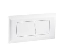 Empyreal Placa de Descarga para Cisterna de WC, Compatible con Geberit Twinline 30&UP130, Con el Kit de la Palanca de Descarga y Tornillos, Doble Función,340 x 185mm(Blanco)