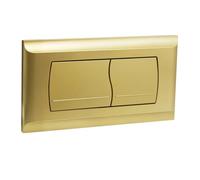 Empyreal Placa de Descarga para Cisterna de WC, Compatible con Geberit Twinline 30&UP130, Con el Kit de la Palanca de Descarga y Tornillos, Doble Función,340 x 185mm(Oro Mate)