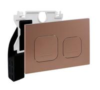 Empyreal Placa de descarga WC Compatible con Geberit Duofix Sigma y Delta |115610001 Soporte Para Inserción De Pastilla Activa|Doble descarga|246 x 164 mm（Bronce）