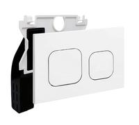 Empyreal Placa de Descarga WC para Geberit Duofix Sigma Delta Blanco Mate | 115610001 Soporte Para Inserción De Pastilla Activa|Doble descarga|246 x 164 mm