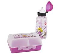 Emsa 518137 - set botella de agua y fiambrera princesa para niños de