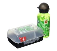 Emsa 518140 - Set botella de agua y fiambrera fútbol para niños de Tritan