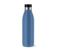 Emsa Bludrop N3112200 - Botella aislante (0,7 L, 100% hermética, cierre Quick-Press, disfrute ergonómico de 360°, 12 horas de calor, frío 24 horas, fácil limpieza, acero inoxidable, recubrimiento en
