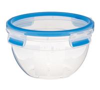 Emsa Caja redonda 518096 1,1 L con cierre de clip Transparente/Rojo 35x25x10 cm