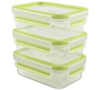 Emsa clip & close 515583 juego de 3 fiambreras, 5.8 x 16.5 x 11.5 cm,