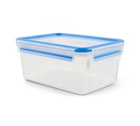Emsa Conservador hermético Clip & Close de plástico rectangular transparente y azul