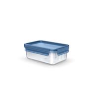 Emsa Clip & Close Eco N1171400 - Recipiente hermético ecológico (1 L, a Prueba de Fugas, higiénico, Apto para microondas, congelador, lavavajillas, sin bisfenol A), Color Azul
