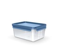 Emsa Clip & Close Eco N1171500 - Recipiente hermético ecológico (2,2 L, a Prueba de Fugas, higiénico, Apto para microondas, congelador, lavavajillas, sin BPA), Color Azul