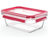 Emsa clip&close - hermético de cristal rectangular de polipropileno,