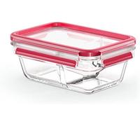 Emsa clip&close - hermético de cristal rectangular de polipropileno,
