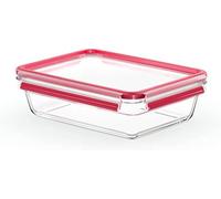Emsa clip&close - hermético de cristal rectangular de polipropileno,