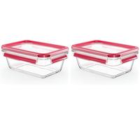 Emsa Clip&Close - Hermético de Cristal rectangular de polipropileno, higiénico, no retiene olores ni sabores, certificado Baby Care, apto para congelador y microondas, apto para lavavajillas