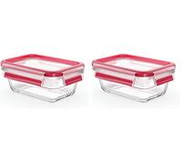 Emsa Clip&Close - Hermético de Cristal rectangular de polipropileno, higiénico, no retiene olores ni sabores, certificado Baby Care, apto para congelador y microondas, apto para lavavajillas