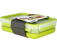 Emsa Recipiente hermético de plástico Clip&Go Lunchbox con 3 compa