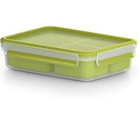 Emsa Recipiente hermético Clip&Go Snack – 3 compartimentos, bandeja, 1,20 L, Baby Care