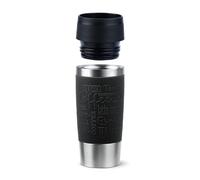 Emsa N20202 Travel Mug Classic - Vaso térmico (0,36 L, cierre de rosca cómodo, acero inoxidable, 4 horas de calor y 8 horas de frío, 100% hermético, apto para lavavajillas, apertura de 360°, color