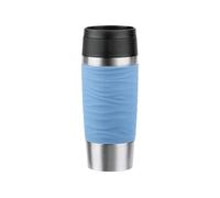 Emsa N20213 - Taza de viaje (0,36 L, acero inoxidable, 4 h caliente y 8 h, 100% hermética, a prueba de fugas, apta para lavavajillas, apertura para beber 360°, color azul pastel