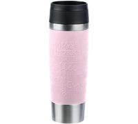 Emsa N20224 Travel Mug Classic - Vaso aislante (0,5 L, cierre de rosca cómodo, acero inoxidable, 6 horas de calor y 12 horas de frío, 100% hermético, apto para lavavajillas, apertura de 360°, rosa